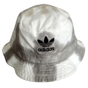 Adidas Grey And White Tye-Dye Bucket Hat